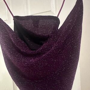 Glitter top purple